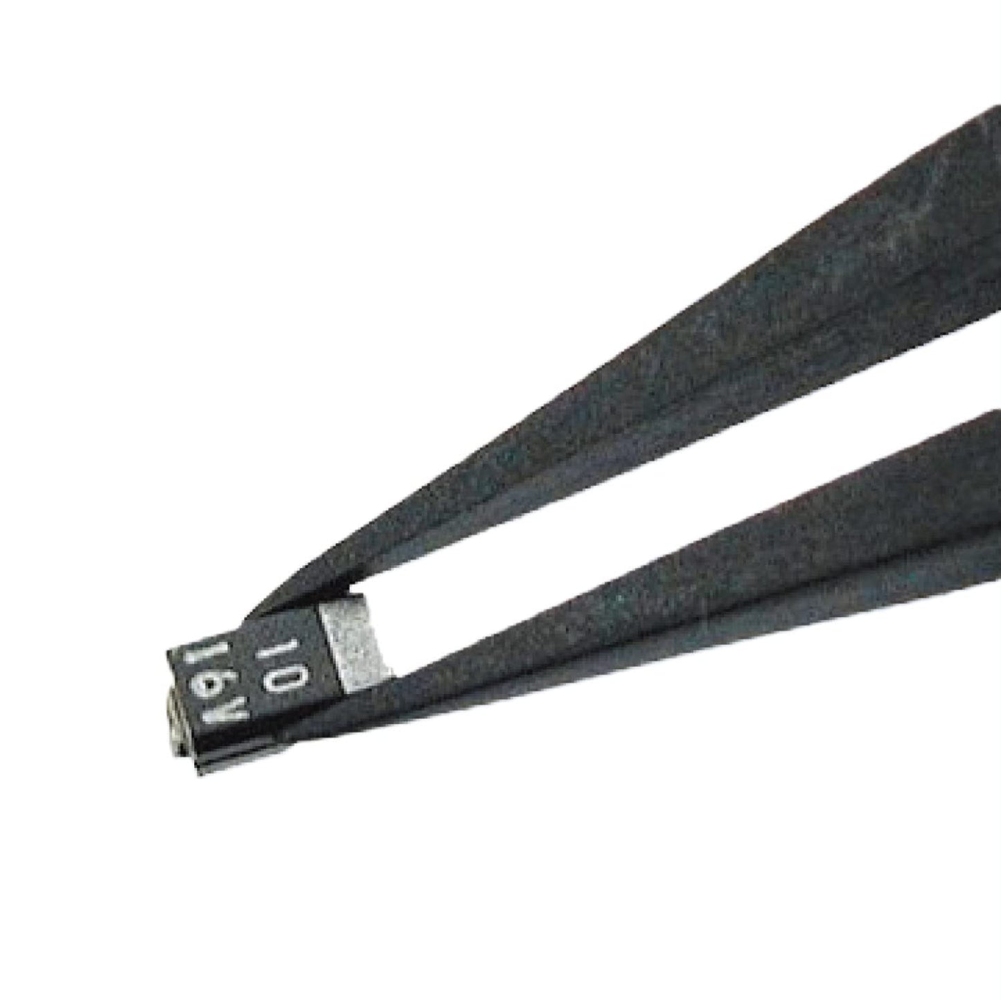ENGINEER PTZ-41 PPS ESD-Safe Plastic Tipped Tweezers, Straight, Interchangeable Fine Pointed Tips, Stainless Steel Body