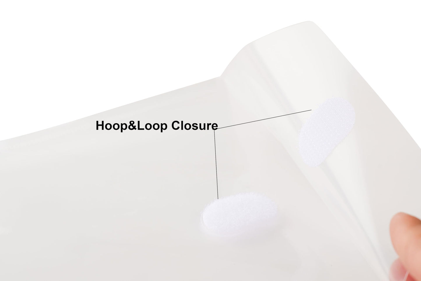 YESSART 7 x 7 Square Clear Plastic Envelopes Die Cut Stencil Storage Holder 20 Pack Hook Loop Closure