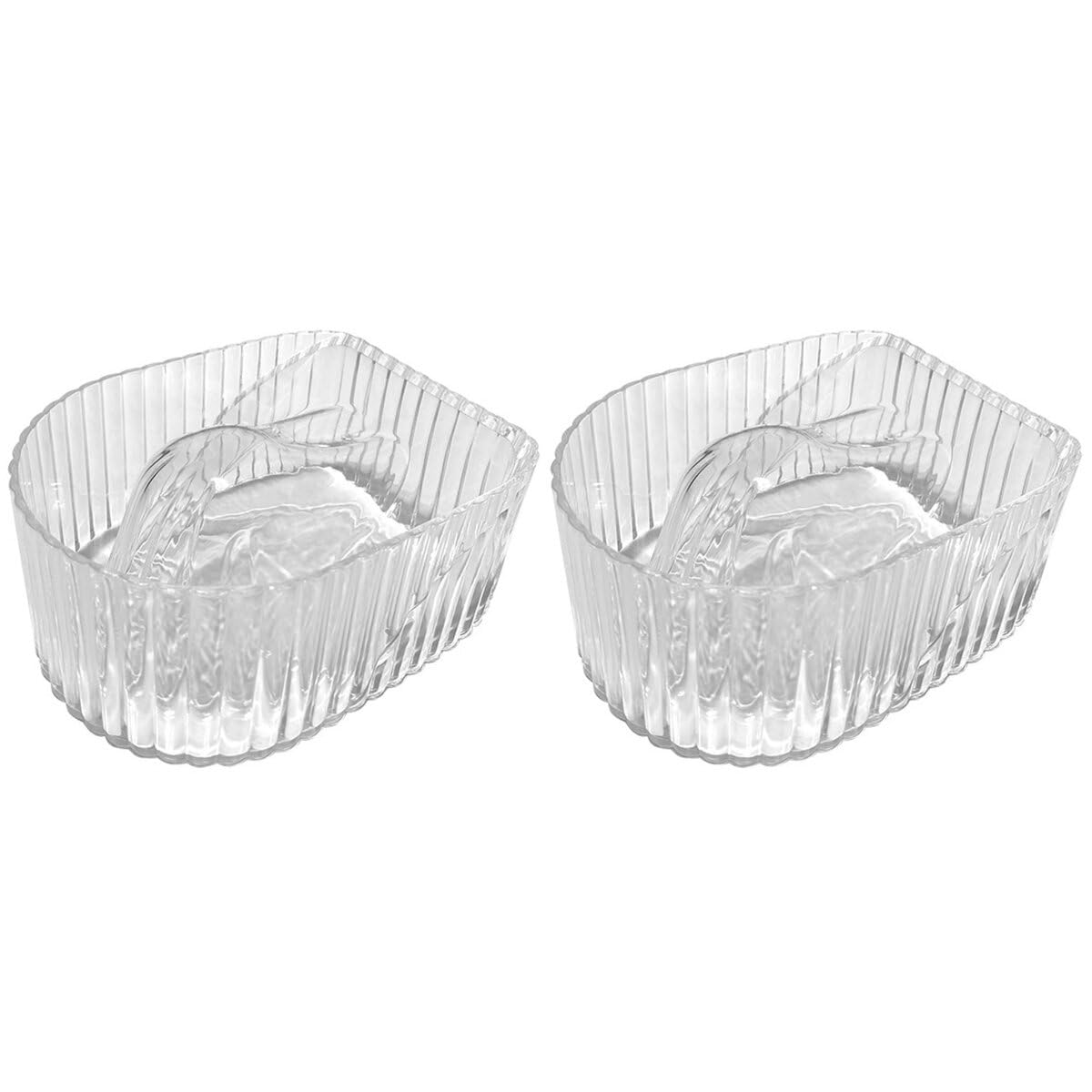 FRCOLOR Nail Soaking Bowl 5.8X4.3X4.9 Inch Clear Acrylic Manicure Dish for Soak off Gel Polish Remover and Dip Powder Removal Hand Soak Bowl for Home and Salon Use