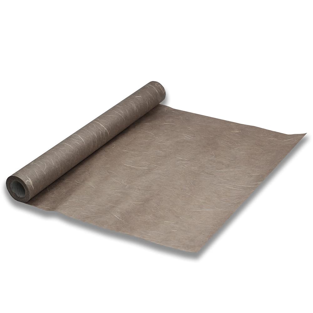 Korean Traditional Mulberry Paper, Colored Hanji Paper Roll, Natural Fiber Texture, Unyong (Brown, 21.3" x 787.4")