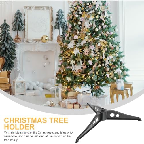 Garneck Compact Xmas Tree Base Stable Plastic Stand for Artificial Trees Holder for Christmas Parties and Weddings Smooth Finish for Safe Use Versatile for Various Poles