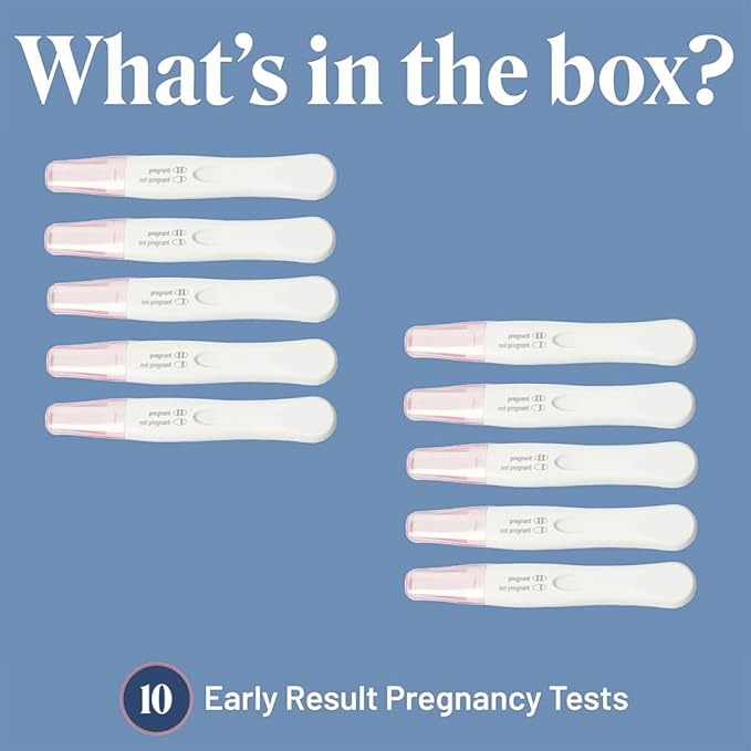 Apphia Early Detection Pregnancy Test (10 Pack) | FSA/HSA Eligible | Midstream Pregnancy Test | Get Results 6 Days Sooner – Made in The USA