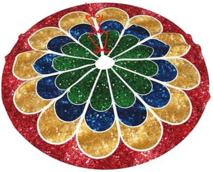 Christmas Tree Skirts Printed Tree Skirt 30" Gorgeous Xmas Holiday Party Ornaments Keepsake Gift