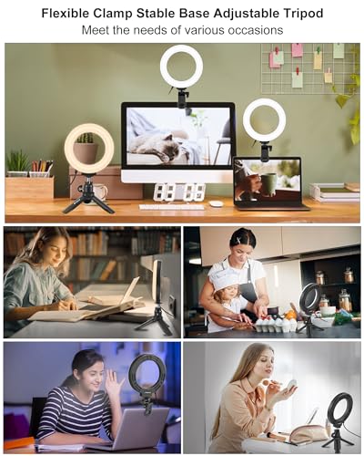 PULUZ Video Conference Lighting Kit, Ring Light for Monitor Clip On Lights, Remote Working, Distance Learning,Zoom Call, Self Broadcasting and Live Streaming, Computer Laptop Video Conferencing