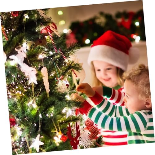Levemolo 100pcs Decorative Christmas Tree Hanging Hooks Shaped Ornaments Hangers for Xmas Decorations Wreaths and Baubles Hooks for Festive Holiday Setup