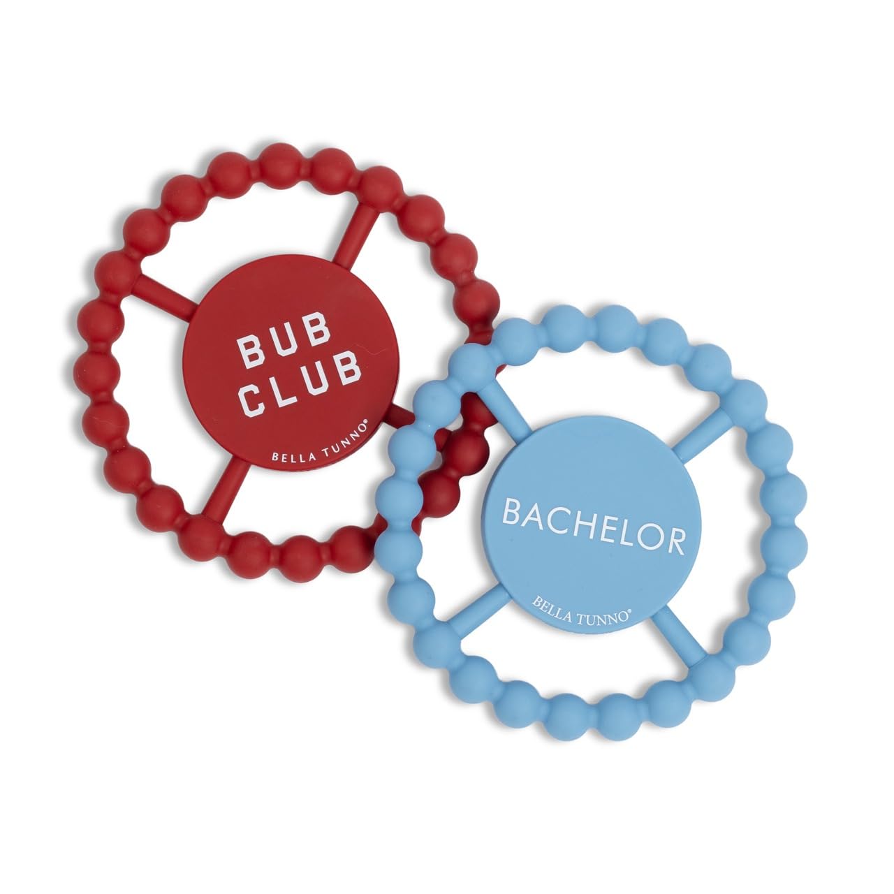 Baby Teether by Bella Tunno, Silicone Teethers for Babies 3-6 Months, 6-12 Months, Baby Toys, Pacifier, Teething Relief, Boys, Girls, Bachelor/Bub Club Set