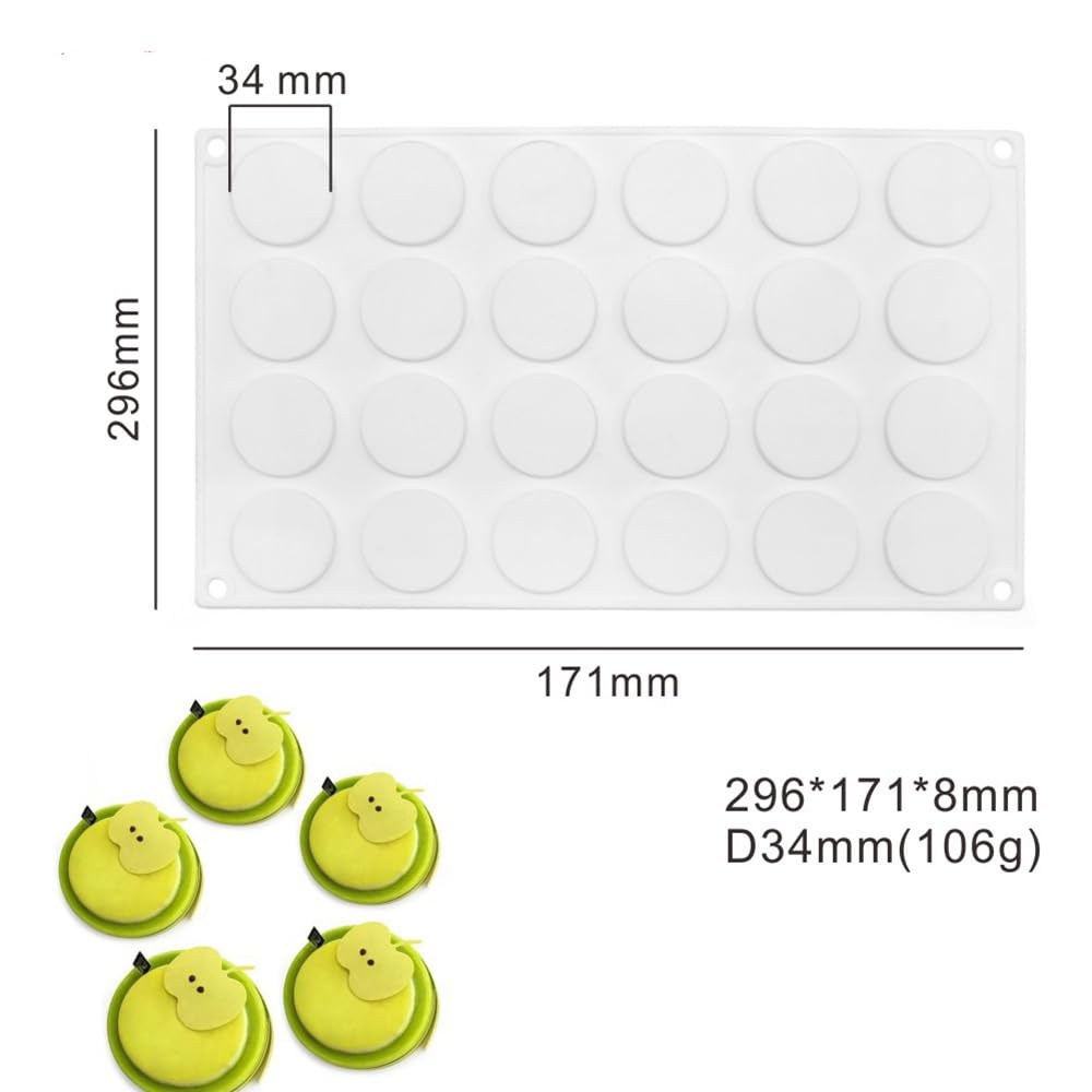 Silicone Chocolate mold,cookies mold,15 Hole Round Shape Fondant Cake Tools, Cake Decorating (Round G_11.84 X6.84 X0.32 inch)