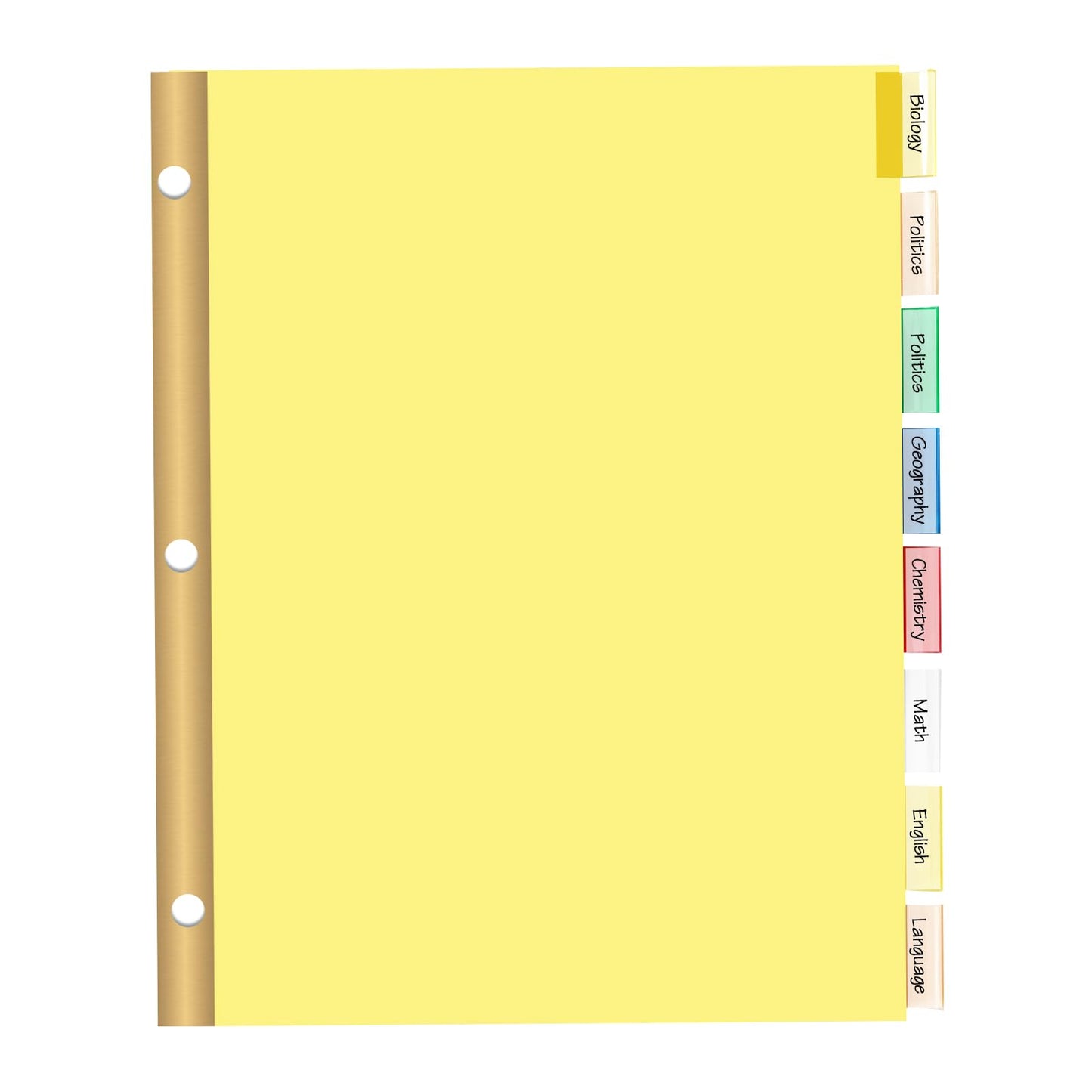 Binder Divider, PANDRI 200 Pack Binder Index Dividers with 8 Insertable Multicolor Big Tabs, Letter Size Paper Binder Divider for School Office Home Business