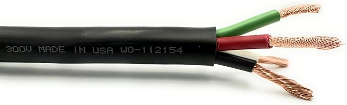 NATIONAL Wire & Cable – 22 AWG 4-Conductor Premium Copper Wire, 25 ft, Stranded | Made in USA, Flexible Jacket | Electronics, Alarms, Signal Wiring, DIY, Indoor and Outdoor Use