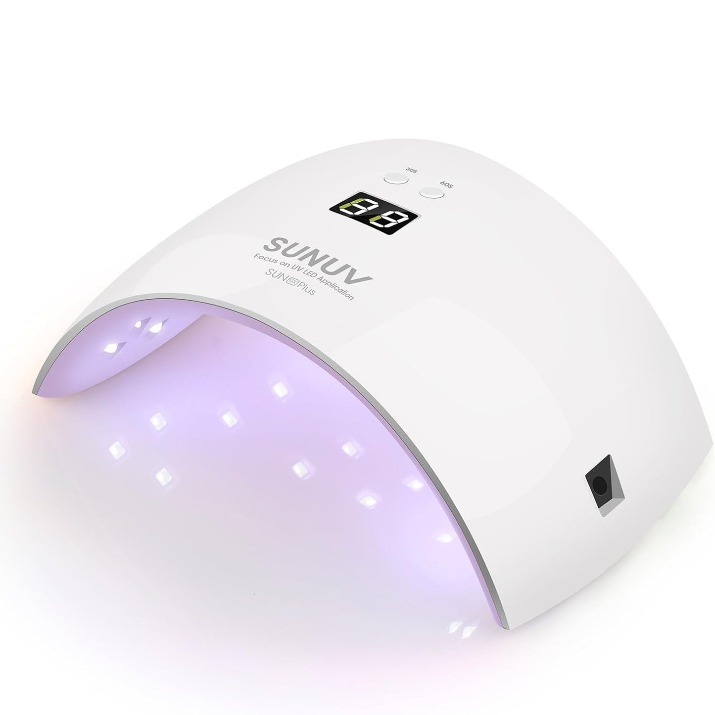 SUNUV UV Light for Nails, Dryer for Gel Polish with Sensor 2 Timers and Display SUN9X Plus UV Nail Lamp Pink