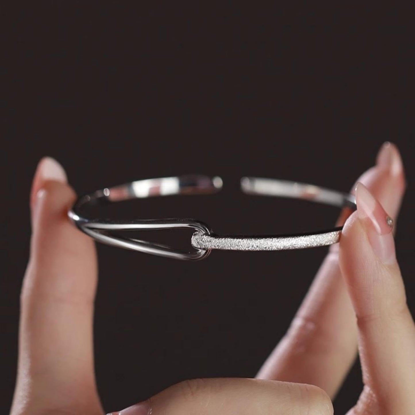 Handmade 925 Sterling Silver Bangle Bracelet For Women Dual Layered Bangles Hollow Bangle Bracelets Hammered Bangle Open Adjustable Cuff Bangle Bracelets For Women Stackable Wrap Bangle Bracelets Gift