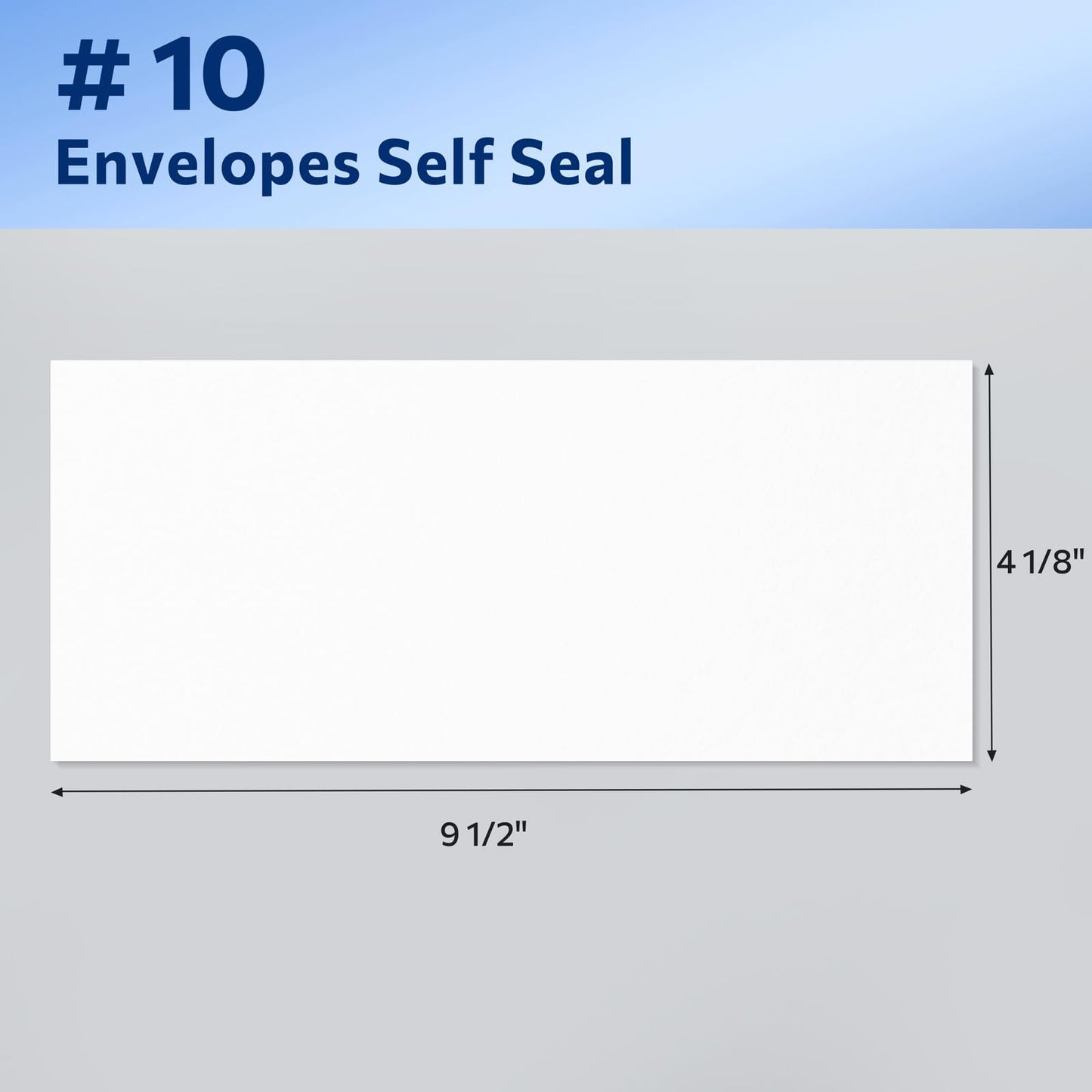 SUNEE #10 Security-Tinted Self Seal Envelopes – 500 Pack White Windowless Mailing Envelopes, 24LB Printer Friendly for Business, Home & Office Use (4-1/8 x 9-1/2")