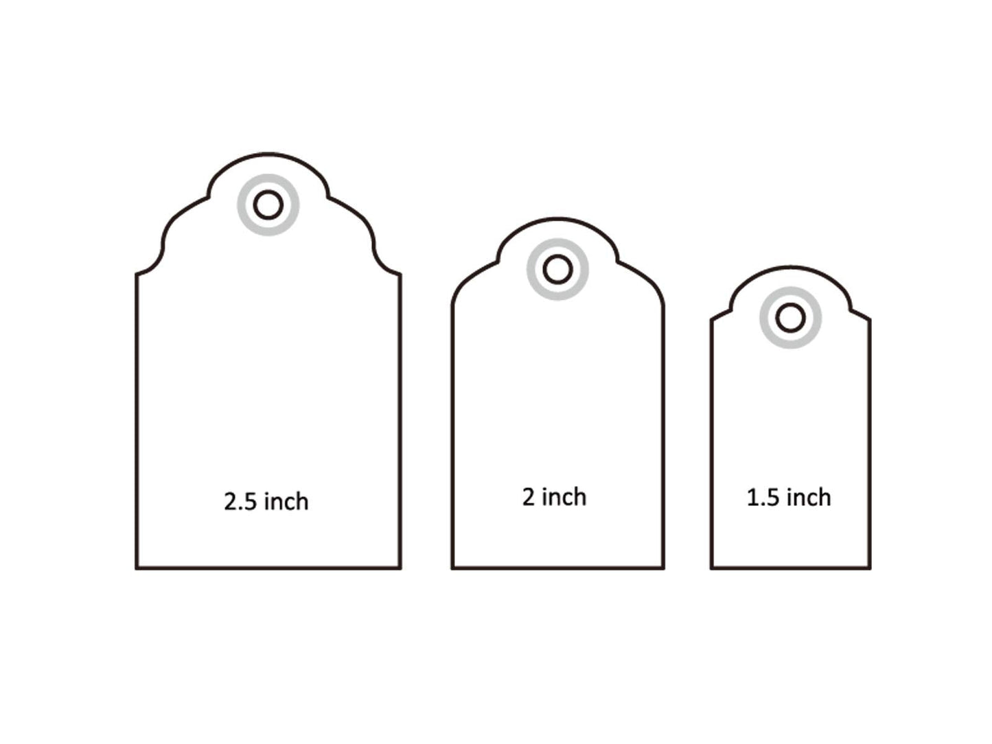Bira 1.5",2", 2.5" Round Tag Shape Lever Action Craft Punch for Paper Crafting Scrapbooking Cards