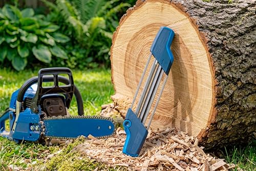 PFERD CS-X Chainsaw Chain Sharpener, 13/64” File for 3/8” Low Profile Chains, 2-in-1 Chainsaw Sharpener and Depth Gauge Tool, Easy Handheld Chain Sharpening (Pack of 1) - Part 17303