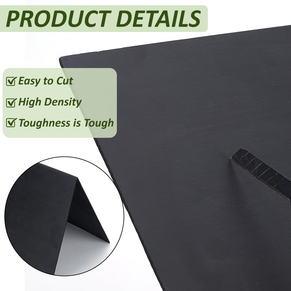 BENECREAT 3 Sheets 3mm Black Foam Boards, 11.8x15.7" Rectangle Foam PVC Sheet Poster Board Mount Board for Mounting, Crafts, Modelling, Art, Display, School Projects