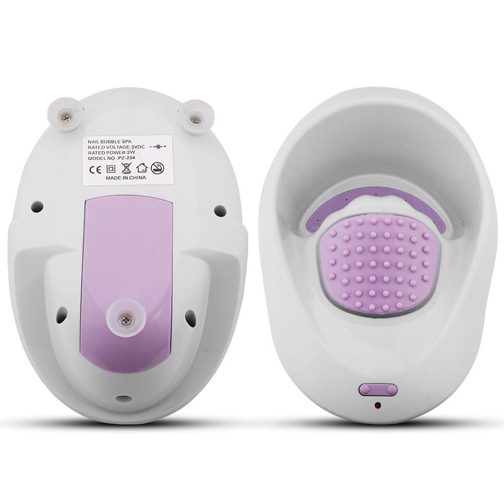 Electric Bubble Nail Soaking Bowl for Nail SPA with Air Bubble Vibrational Massage Nail Polish Remover for Soak Soothing Relaxing Manicure Machine Soften Cuticles