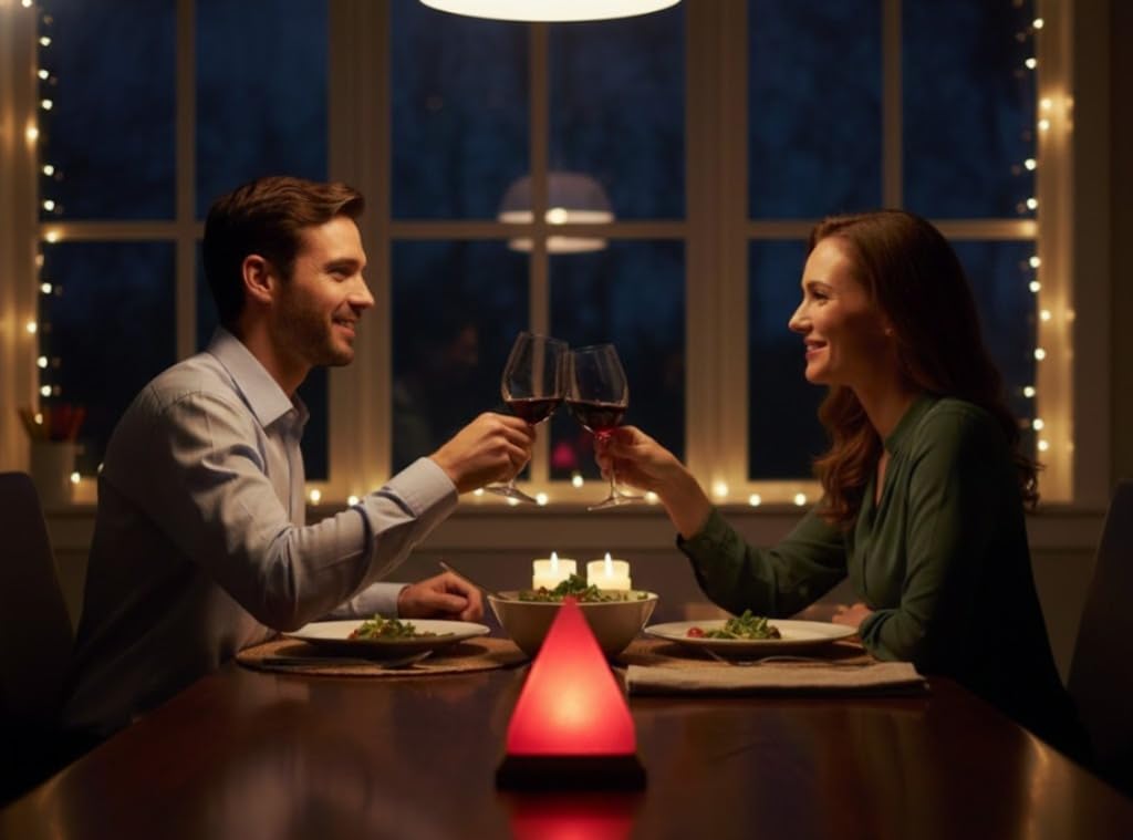 NatureBoost HL Himalayan Pink Salt USB Multi Colored lamp (Pyramid)