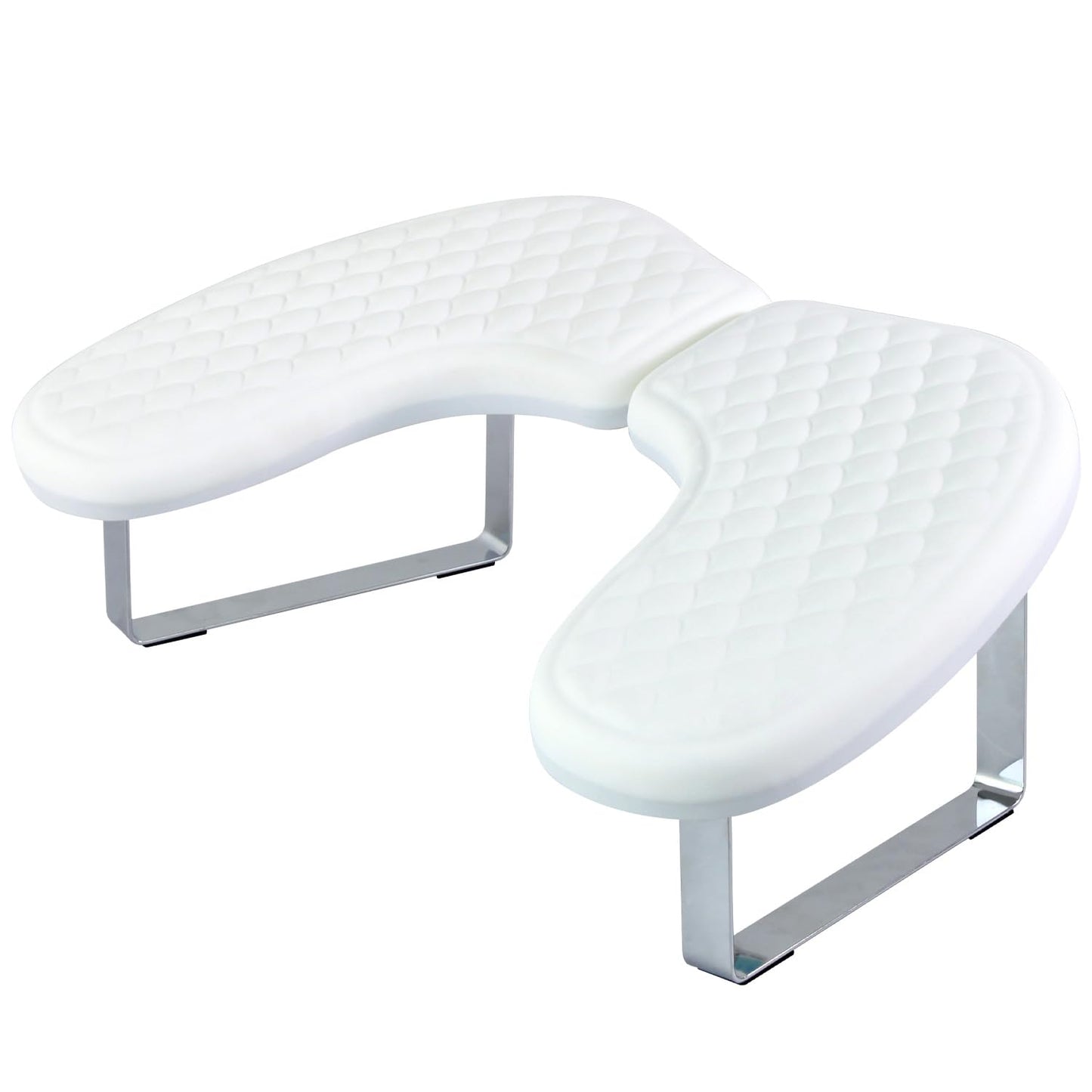 Nail Arm Rest for Nails Tech, BORNBYME Update PU Leather Fish Pattern U-shaped Hand Nail Stand Rest for Manicure, White