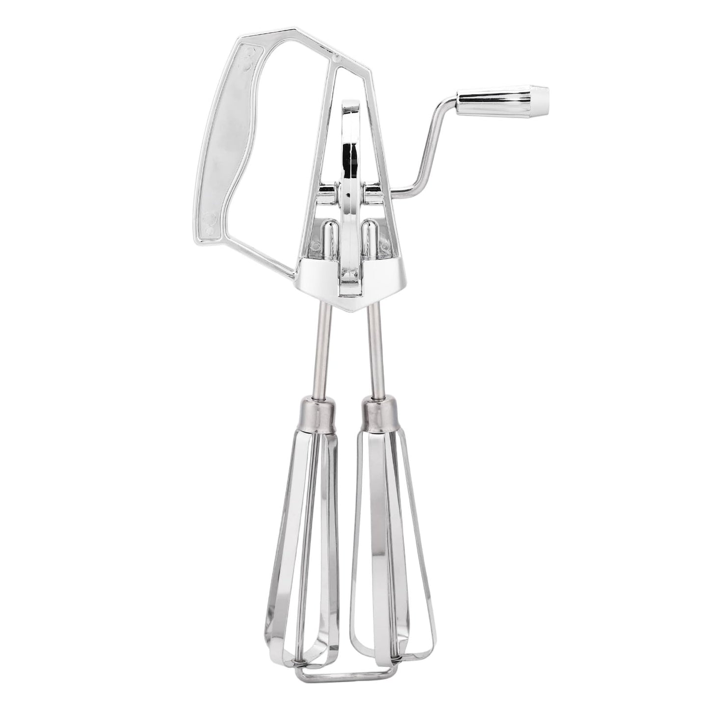 Dual Rotary Hand Egg Beater, Stainless Steel Rotary Hand Whisk Non-Electric Kitchen Whisk Tool for Baking Cooking Cream & Batter