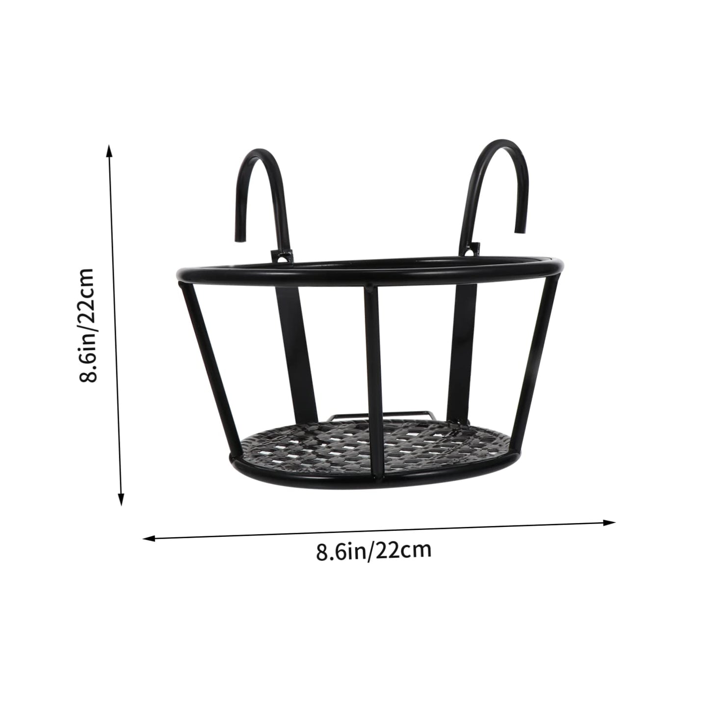 Hemobllo 2pcs Detachable Iron Flower Pot Stand Hanging Balcony Plant Rack for Home Decor Bonsai Storage Rack Ventilated Design for Indoor Outdoor Use
