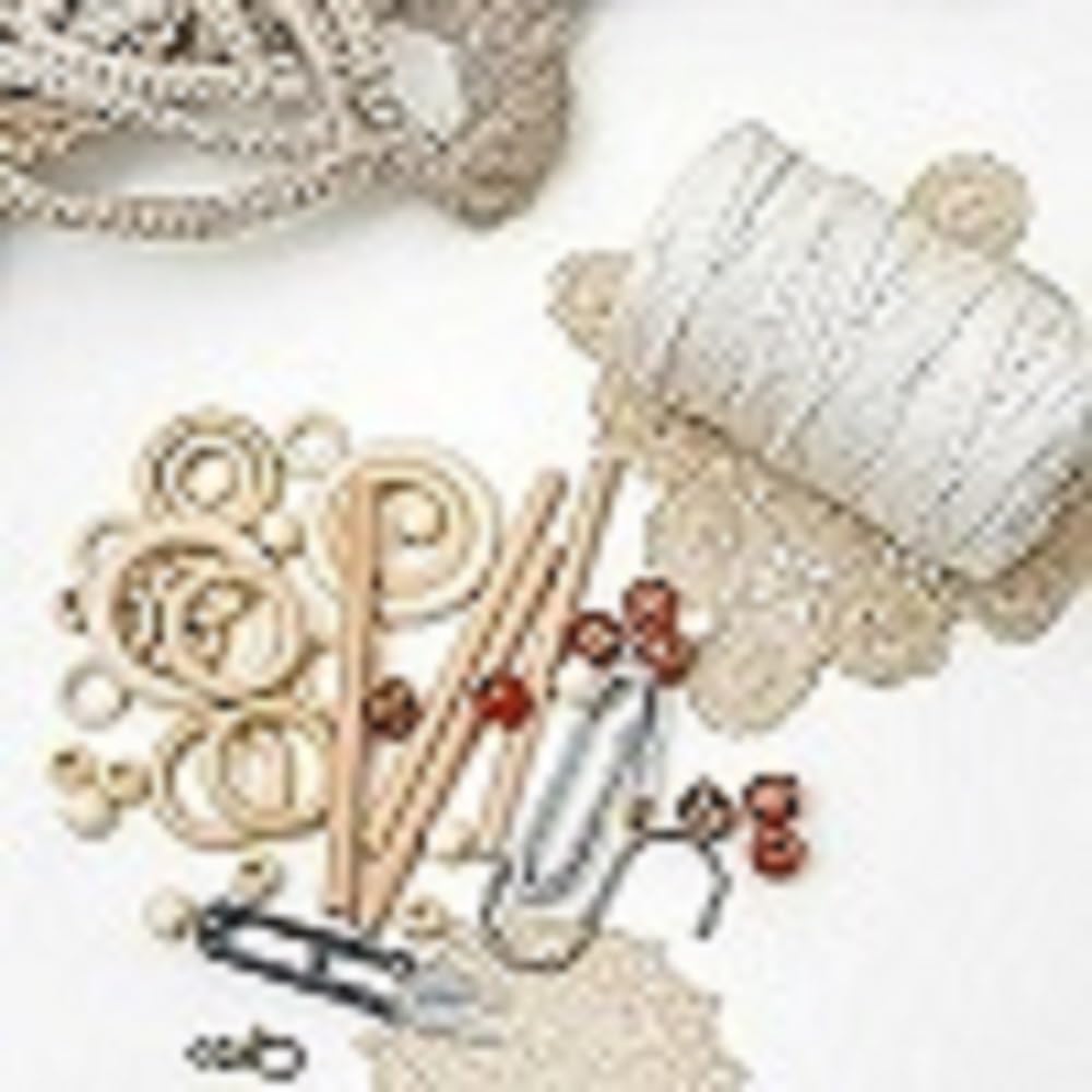 Macrame Kit for Beginners 227pcs – Macrame Wall Hanging Kit & Plant Hanger Kit, 225Y 3mm Cotton Cord, Wooden Beads Dowels Rings, DIY Craft Kit for Adults, Macrame Starter Kit Supplies