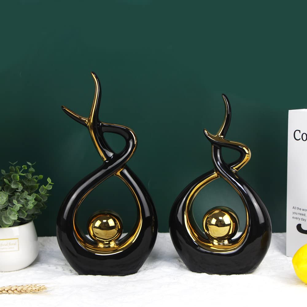 Norrclp Home Decor Modern Abstract Art Ceramic Statue Table Decorations for Dining Room Living Room Office Centerpiece