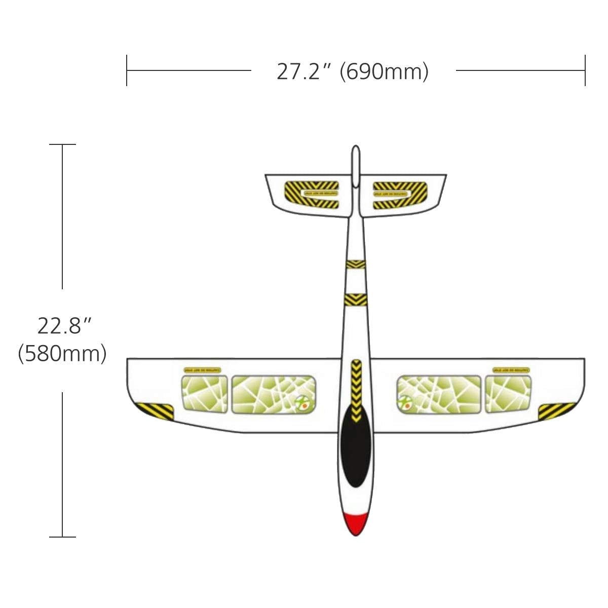 HABA Terra Kids Maxi Hand Glider with Boomerang Setting - Easy to Assemble 22" Sturdy Styrofoam Airplane with Decals