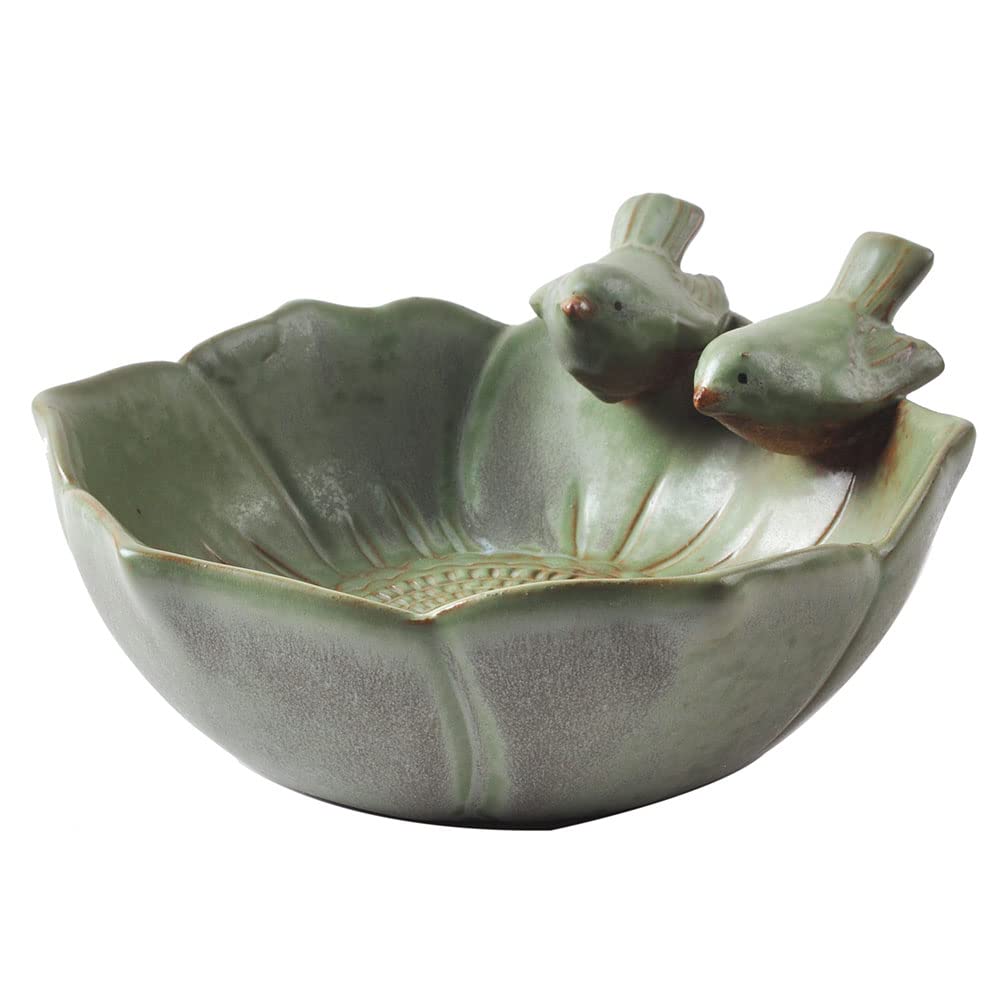 YOUUGIOR Decoration 5.5 INCH Small Ceramic Pot Planter Green Bird Planting Succulent Flower