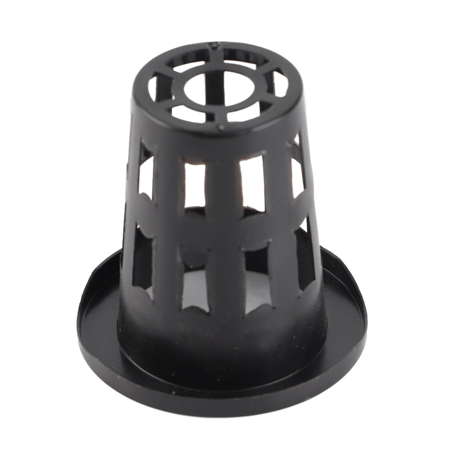 BORDSTRACT 50Pcs Garden Slotted Mesh Cups, 1.7in Heavy Duty Round Net Pots for Hydroponics, Aquaponics, Seed Growing, Indoor Outdoor Planting(Black)
