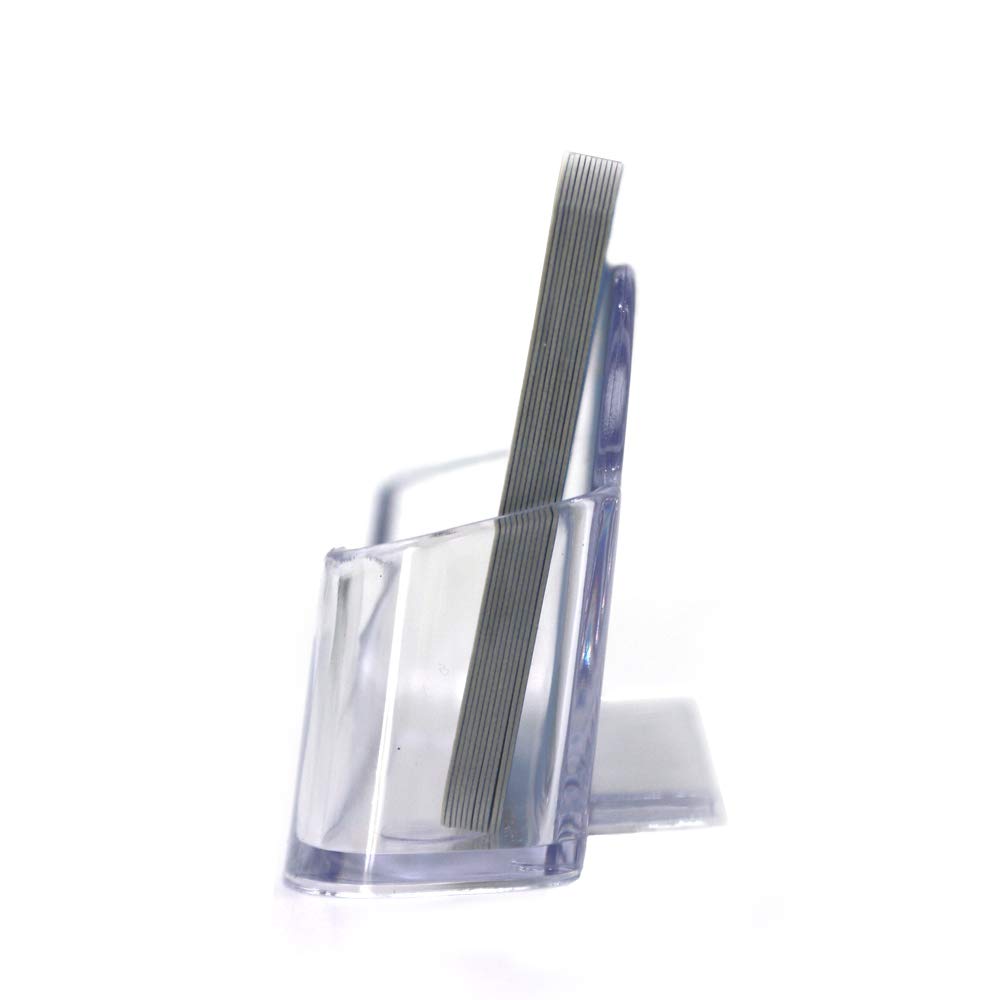 Qizpcer 16 Pack Clear Desktop Business Card Holder Display, Plastic Business Card Stand for Office