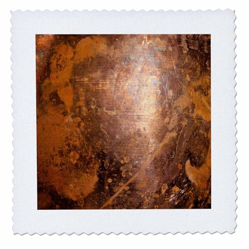 16x16 inch Quilt Square - Image of a Sunlit Copper Metal Surface. Decorative Texture Backdrop Alexis Photography - Texture Metal