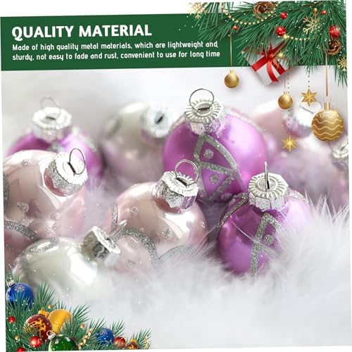 Ornament Hanger, Ornament Caps 100Pcs Secure Metal Christmas Hooks Replacement Hangers for Christmas Tree, Porcelain, Ceramic or Glass Decoration, 20mm, Golden