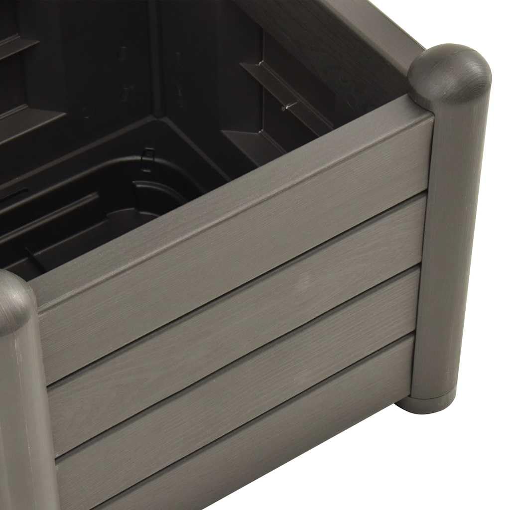 Garden Planter Anthracite, Decorative Polypropylene Pot with Trellis, Indoor Outdoor Use for Climbing Plants