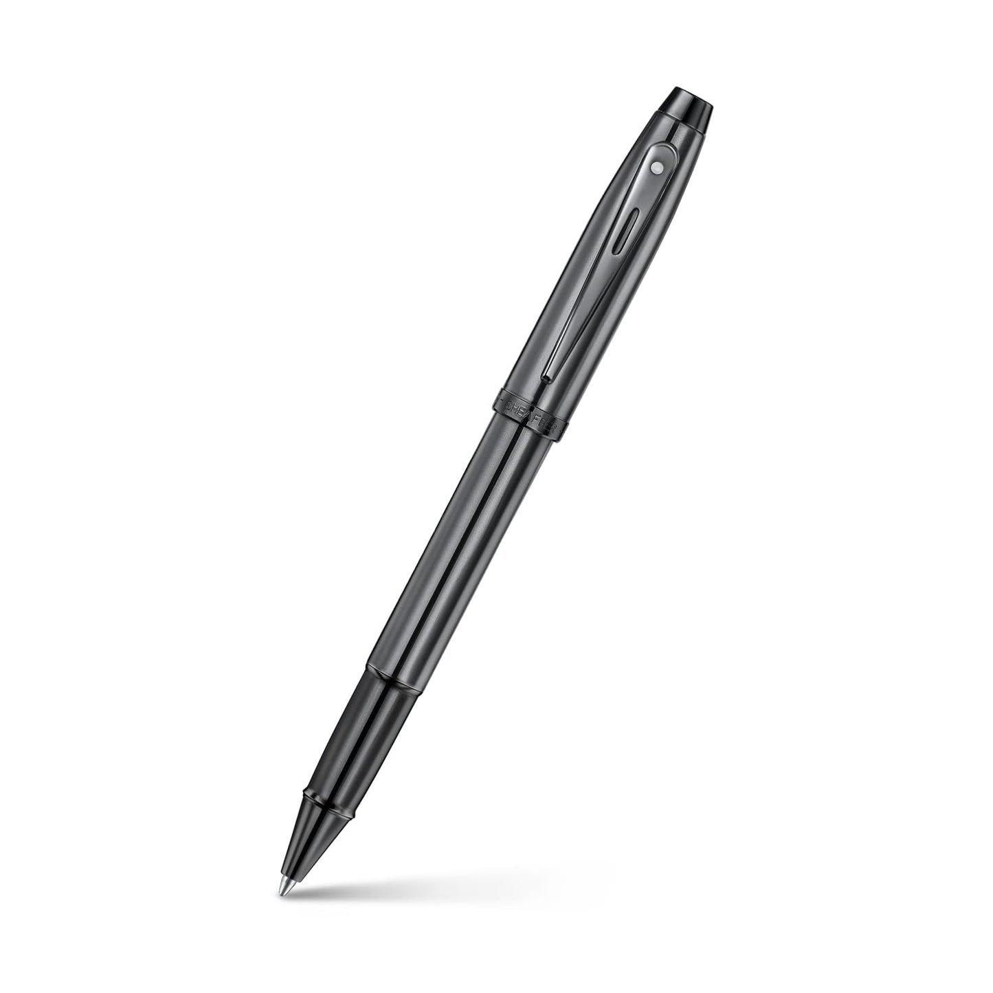 Sheaffer 100 Rollerball Pen | E9375 Ionic Shiny Grey Gunmetal with PVD Trims | Premium Rollerball Pen