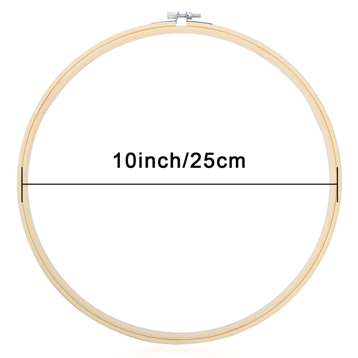 Caydo 12 Pieces 10 Inch Embroidery Hoops, Cross Stitch Hoops Ring for Art Craft Handy Sewing and DIY Embroidery Craft