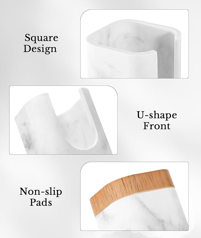 Luxspire Bathroom Cup Dispenser, Dixie Cup Holder 3-5oz, Disposable Paper Cup Holder for Bathroom, Cotton Pad Container, Guest Bathroom Essentials, Gravel White