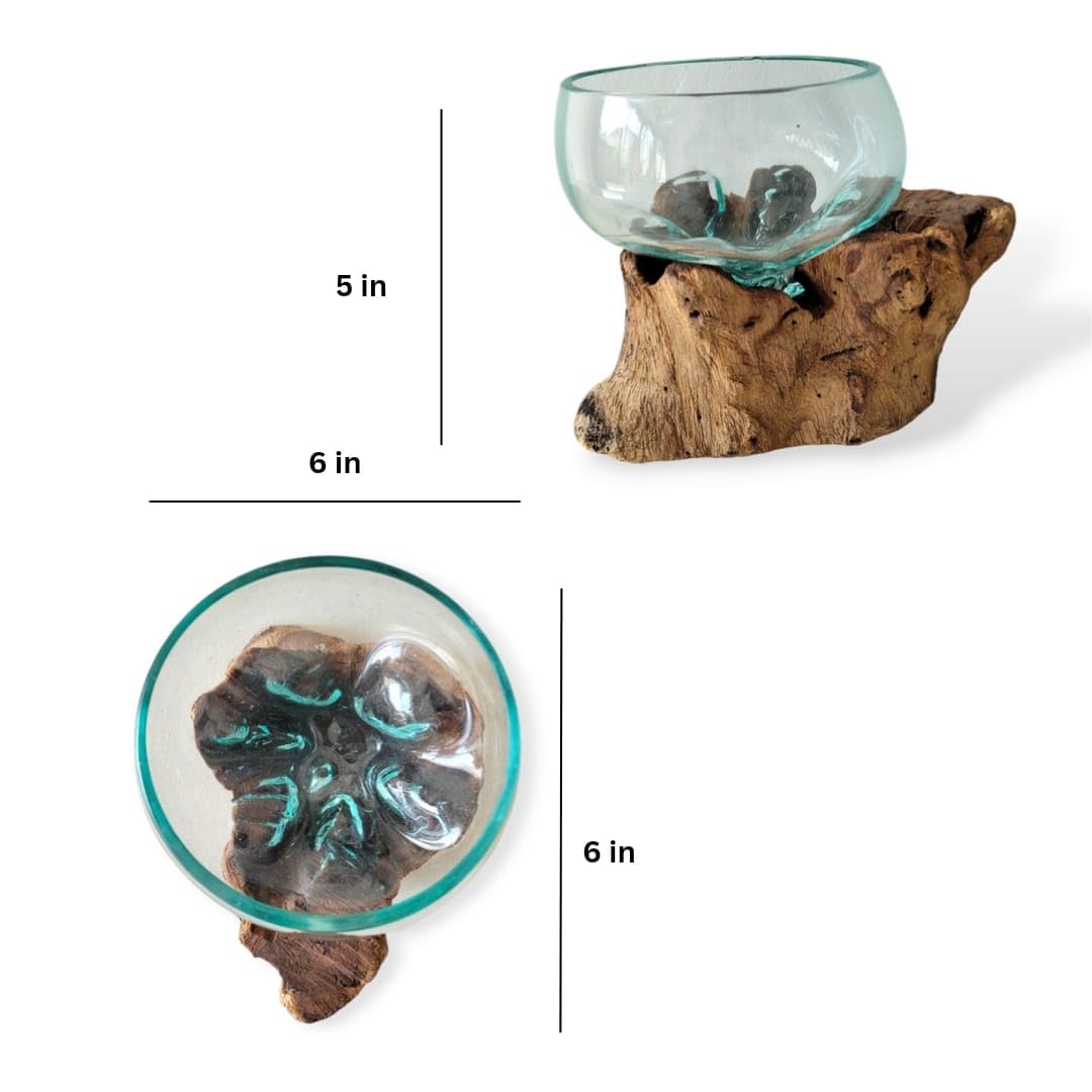 Flowing Glass Vase Handmade in Exotic Bali, Unique Housewarming Gift, Wedding Gift, Natural Boho Decor, Work of Art and Functional Vase, Art Meets Nature in Every Curve