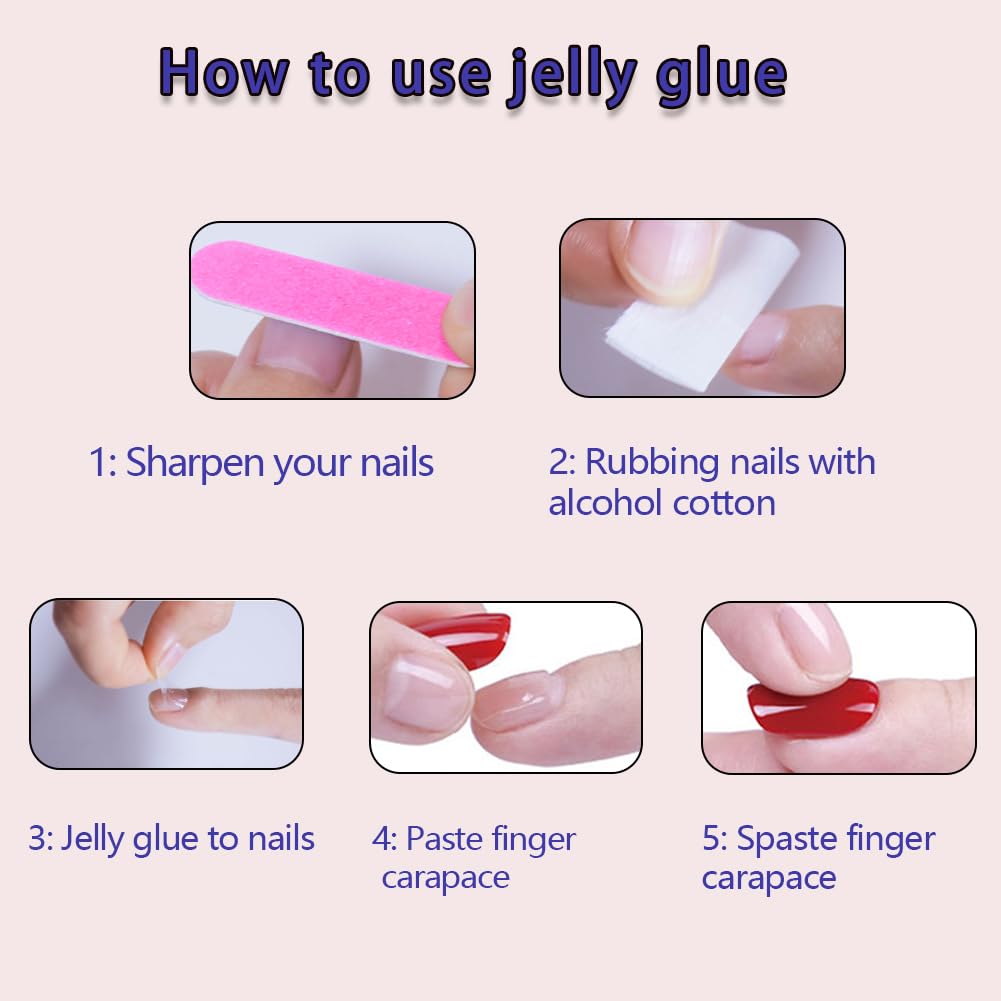 RUPOFUZA Red Almond Press on False Nails Medium Round 24pcs Solid Colour Red Designs Acrylic Nail Press ons Artificial Nail Stick on Nails for Women
