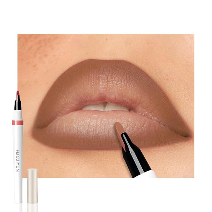 Matte Calligraphy Liquid Lip Liner Lipstick Pencil, Chocolate Long-Lasting Transfer-Proof Lip Stain, Lightweight Lipstick, Sheer Buildable Color, Fades to a Natural Wash of Colors