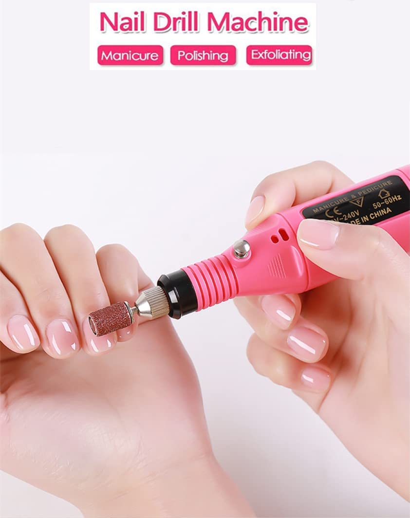 Portable UV Lamp LED Dry Nail Kit Manicure Nail Tool Set,Practical Nail Art Set,Electric Nail Drill with UV LED Nail Light ,3D Art Acrylic Nail Tools
