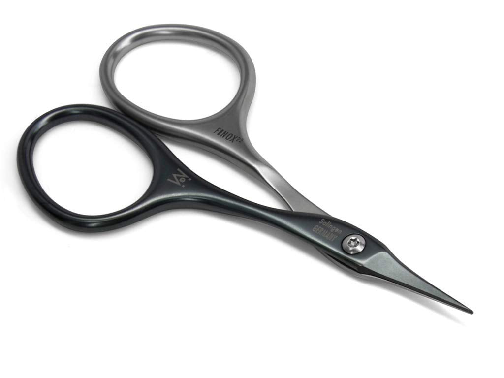 GERMANIKURE Tower Point Cuticle Scissors - Self-Sharpening FINOX22 Titanium Coated Stainless Steel Professional Grooming Scissors in Leather Case - Ethically Made in Solingen Germany - 2705
