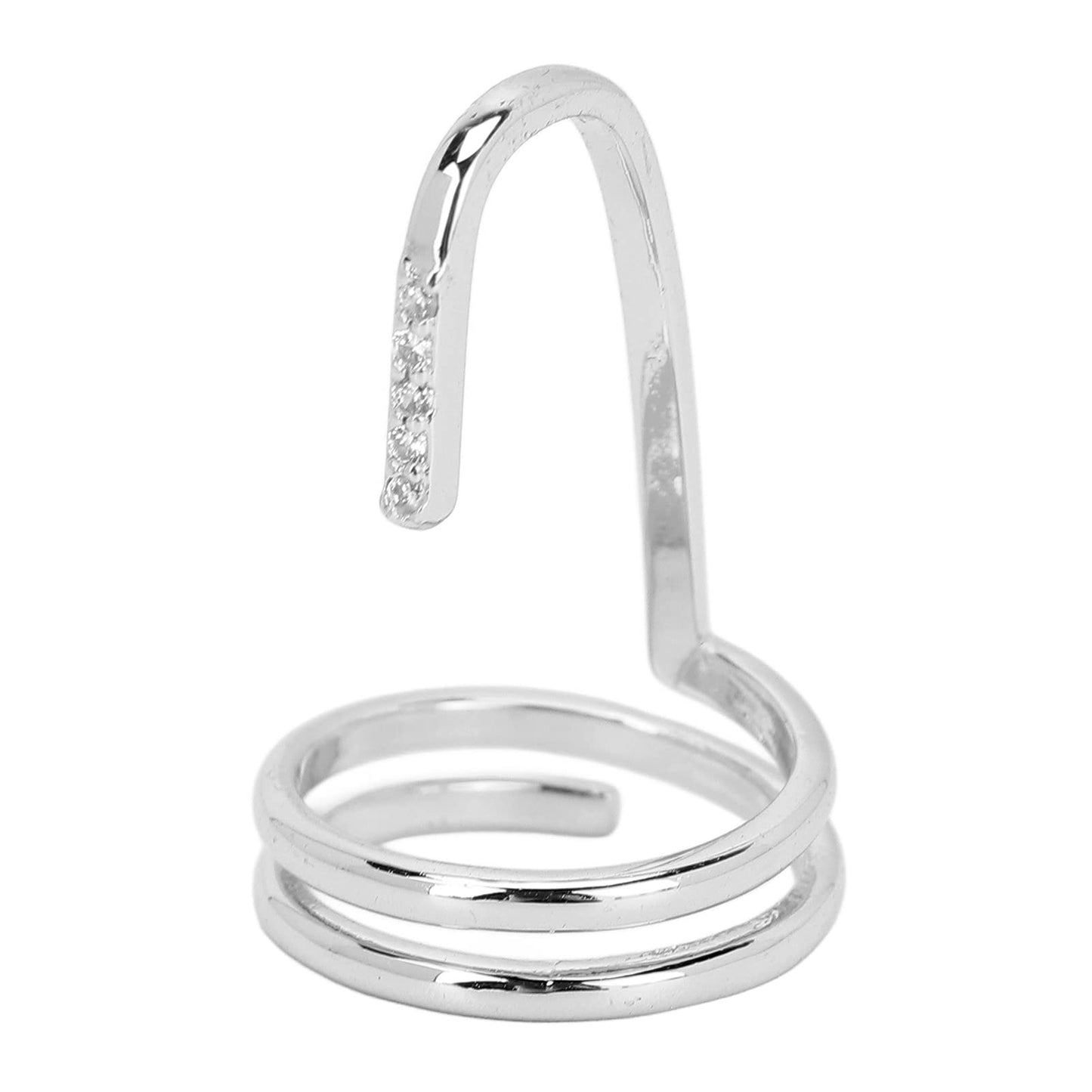 ZAICOLER Electroplated Copper Finger Nail Ring, Plating Jewelry Ring, Decorative for Parties, Weddings & Daily Wear, Ideal for Girlfriends (#2)