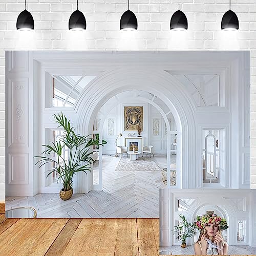 5x4ft Modern Room Interior Backdrop Boudoir Living Room Backdrops Zoom Meeting Modern House Interior Office Photography Background Birthday Wedding Bridal Shower Inside House Wallpaper Props - size: 5x4ft