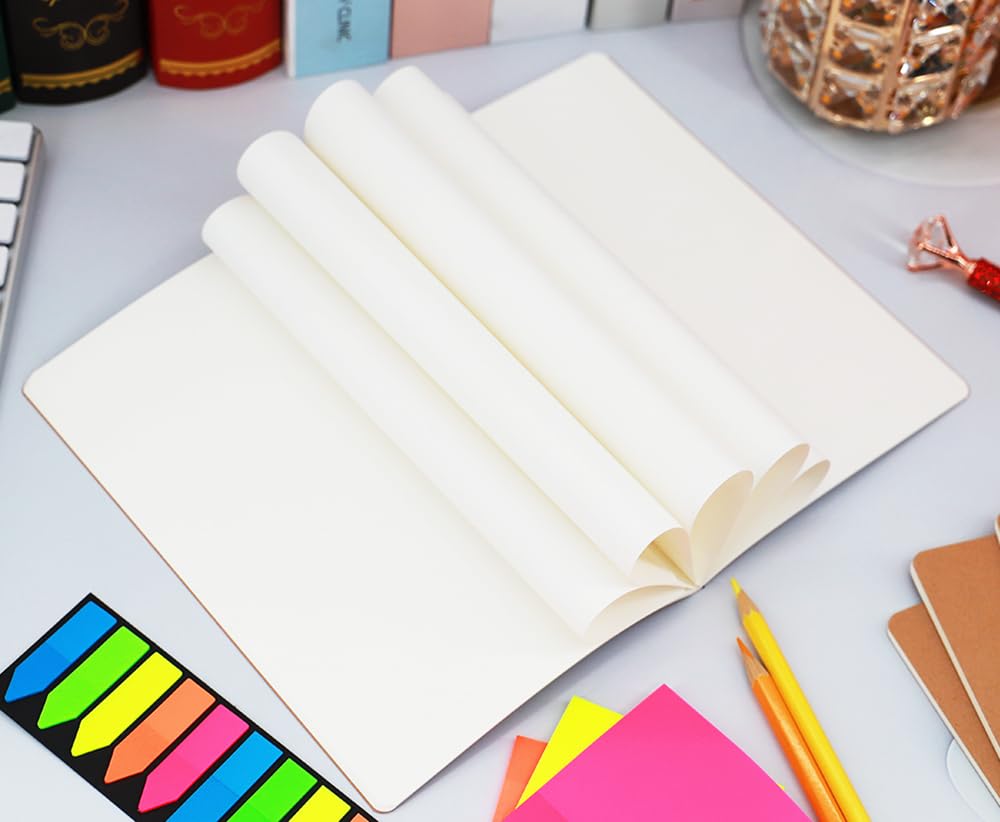 Zegrox 16 Pack Kraft Blank Notebooks for Writing, A5 Size 8.3 x 5.5in, 60 Pages Each, Bulk Sketchbook Journals Set for Travel Journal, Student, Kids, Writing