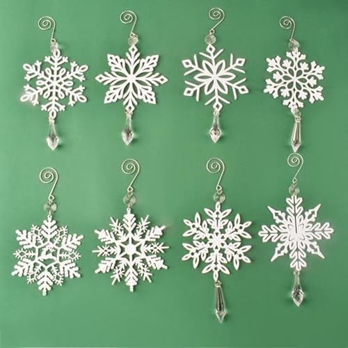 Christmas Ornaments Hooks | 50 Stainless Steel S-Hooks | Chandelier Hanging-Hooks | Stainless Steel Christmas Tree Hooks Hanger | Portable Christmas-Tree S-Hooks for Christmas-Tree Ornaments