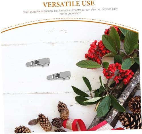 100pcs Christmas Flower Decoration Clips Versatile Alligator Clamps for Wreaths Tree Ornaments Crafts Lightweight Clips for DIY Holiday Decor