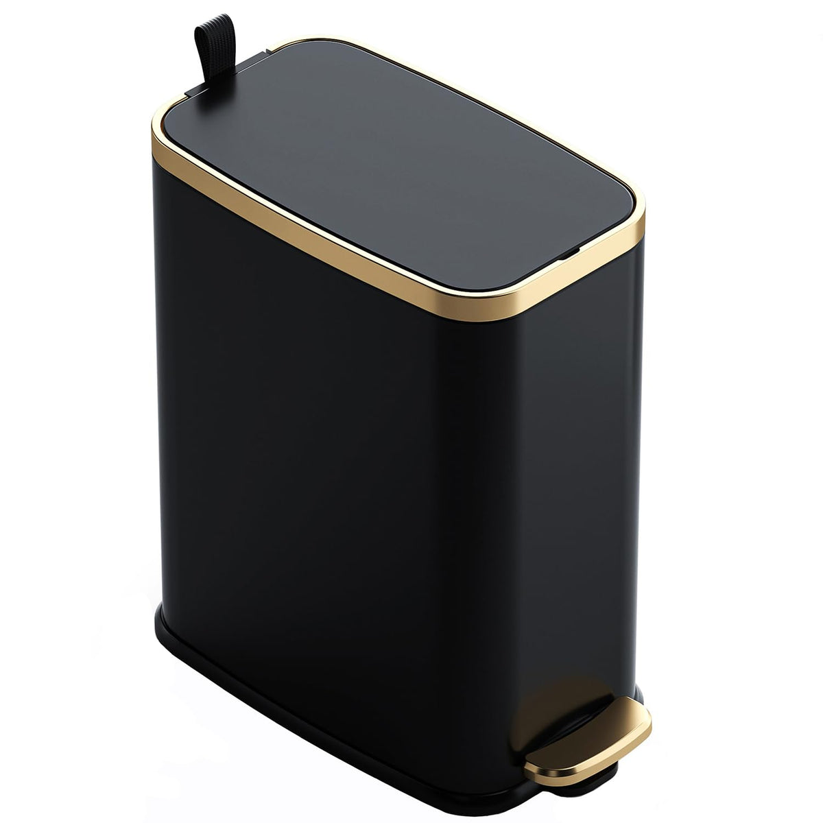 Small Bathroom Trash Can with Lid Soft Close