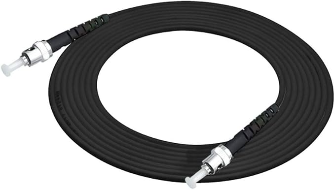 Jeirdus 3M ST to ST Outdoor Armored Simplex 9/125 SM Fiber Optic Cable Jumper Optical Patch Cord Singlemode 3Meters 10ft ST-ST