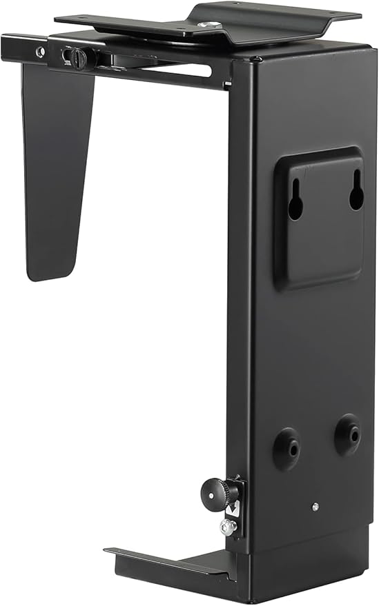 Pholiten Under Desk CPU Mount,Universal PC Wall Mount,3.94 to 11.61 inch Wide Computer Case CPU Hanger Holder,Adjustable 360° Swivel, Secure Lock, Max Load 44Lbs