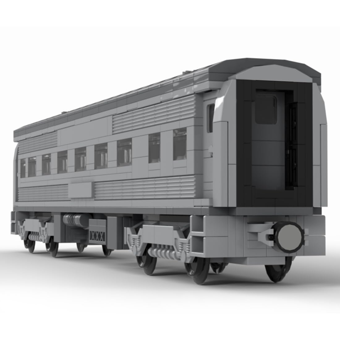 BICRKTOMXY 6wide Santa Fe Passenger Train Carriages Building Blocks Set, Railway Train Building Kit Model Designed by Count_of_Brick, Home Office Decor & Gift for Adults (635PCS+)
